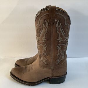 Double-H AG7 Work Western Cowboy Boots Brown Leather Sz 8D #1370